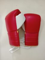 Trendy Top PU Leather Boxing Gloves Lace Up Gloves Fight Punch Bag Muay Thai Taekwondo Grappling MMA Gloves - Image 3