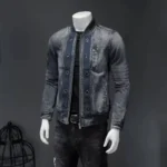 Custom Men Clothing Fashion Denim Jacket For Men Stylish Coats Jean Running Windbreaker Jacket - Image 4