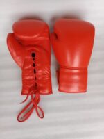 Trendy Top PU Leather Boxing Gloves Lace Up Gloves Fight Punch Bag Muay Thai Taekwondo Grappling MMA Gloves - Image 5