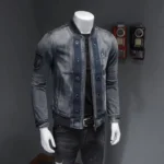 Custom Men Clothing Fashion Denim Jacket For Men Stylish Coats Jean Running Windbreaker Jacket - Image 6