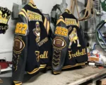 Custom Embroidery Chenille Patches Varsity Bomber Letterman College Plus Size baseball varsity Jackets - Image 2