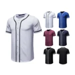 Factory Wholesale Men Baseball Youth Uniform Custom Printing Short Sleeve Men’s Baseball Shirts - Image 5
